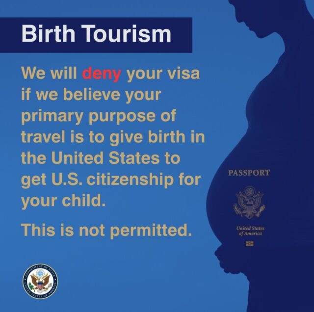 U.S to deny visa to pregnant people travelling to give birth