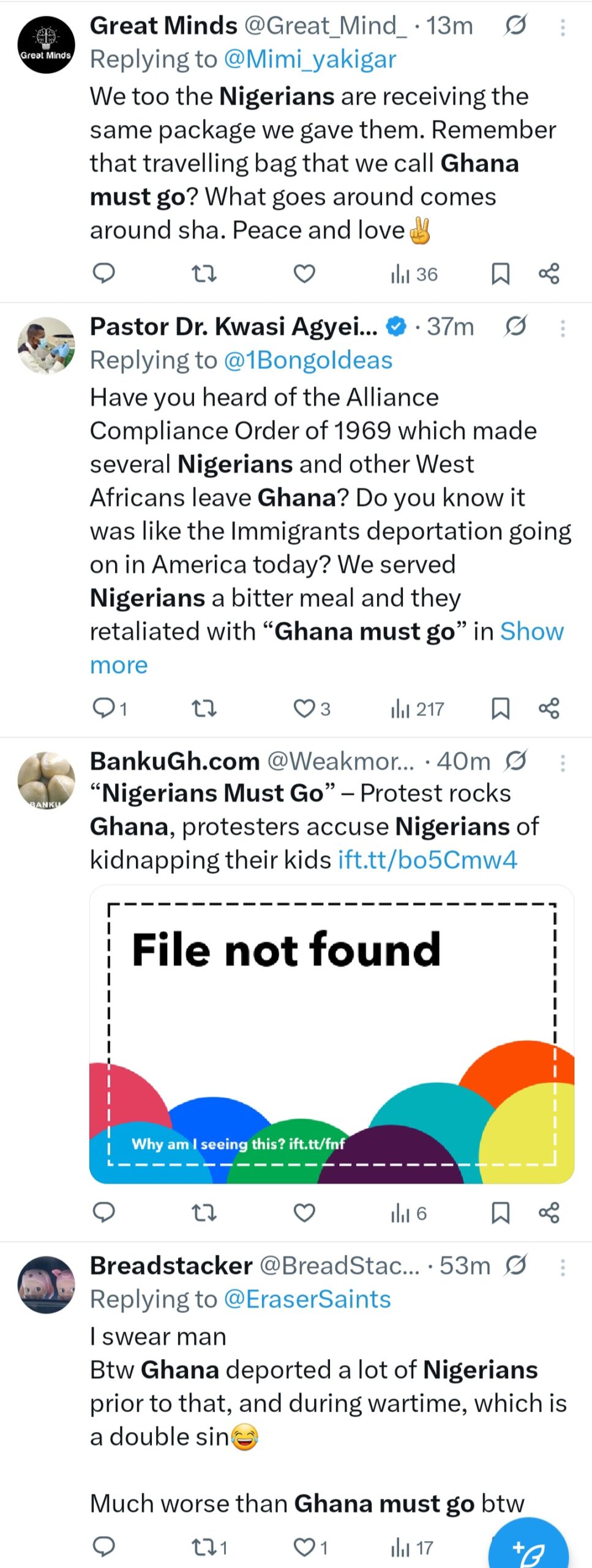 Reactions as "Nigeria Must Go" protests erupt in Ghana